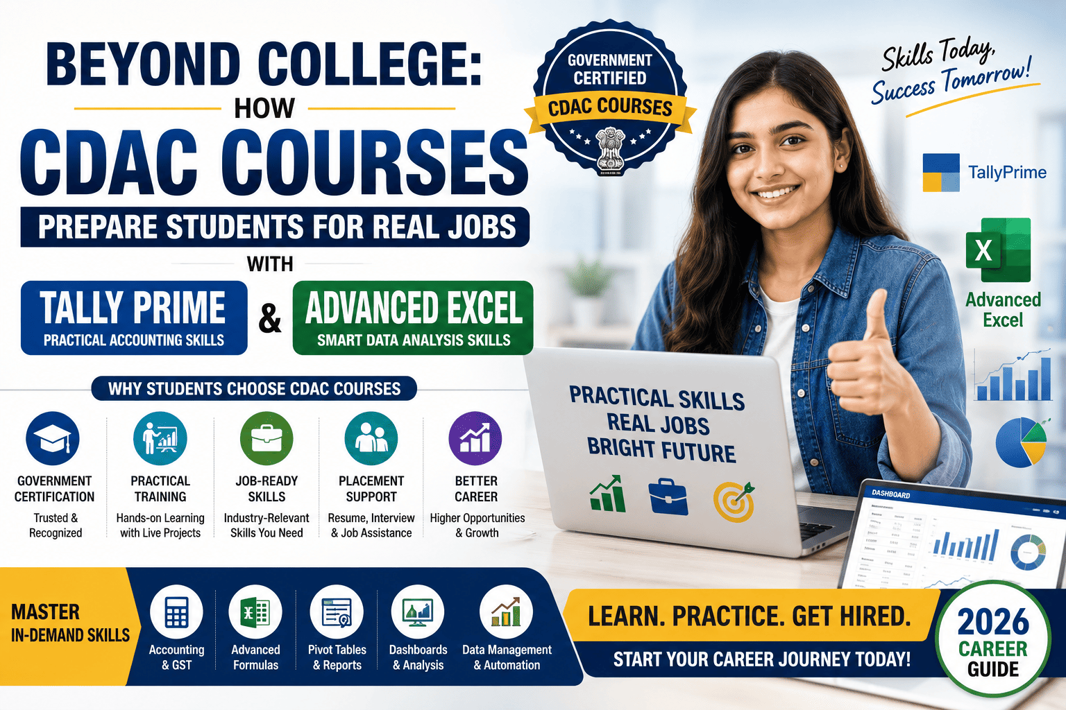 Beyond College: How CDAC Courses Prepare Students for Real Jobs with TallyPrime & Advanced Excel Skills (2026 Guide)