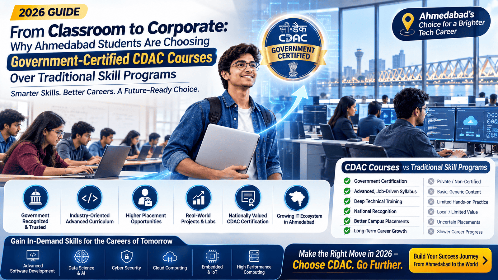 From Classroom to Corporate: Why Ahmedabad Students Are Choosing Government-Certified CDAC Courses Over Traditional Skill Programs (2026 Guide)