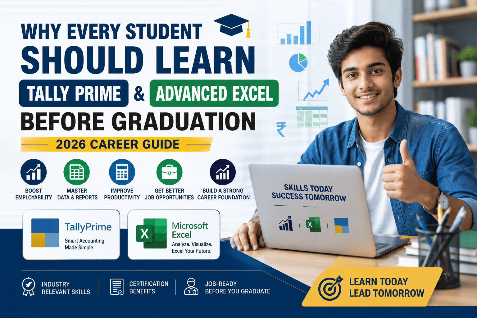 Why Every Student Should Learn TallyPrime & Advanced Excel Before Graduation (2026 Career Guide)