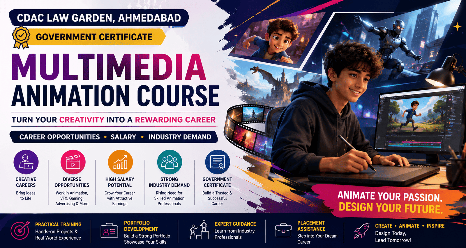CDAC Law Garden, Ahmedabad Government Certificate Multimedia Animation Course: Career Opportunities, Salary & Industry Demand (2026)