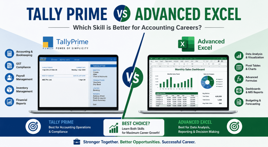 cdac tally course vs excel course ahmedabad
