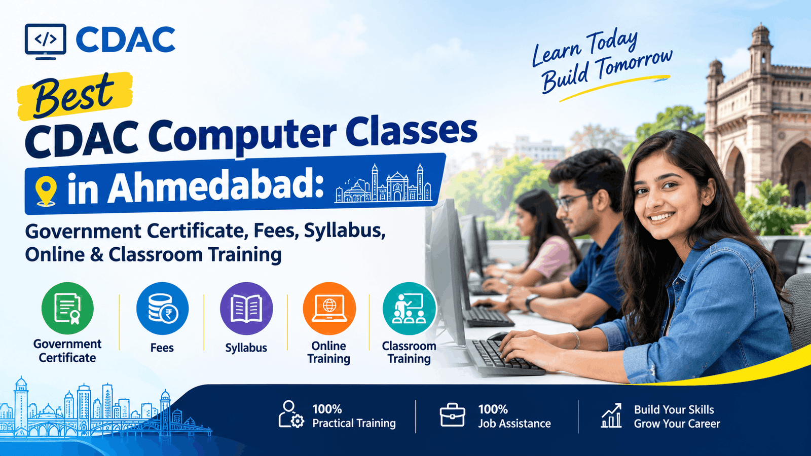 Best CDAC Computer Classes in Ahmedabad: Government Certificate, Fees, Syllabus, Online & Classroom Training