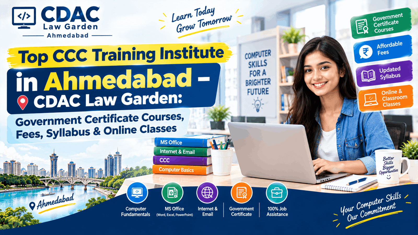 Top CCC Training Institute in Ahmedabad – CDAC Law Garden: Government Certificate Courses, Fees, Syllabus & Online Classes