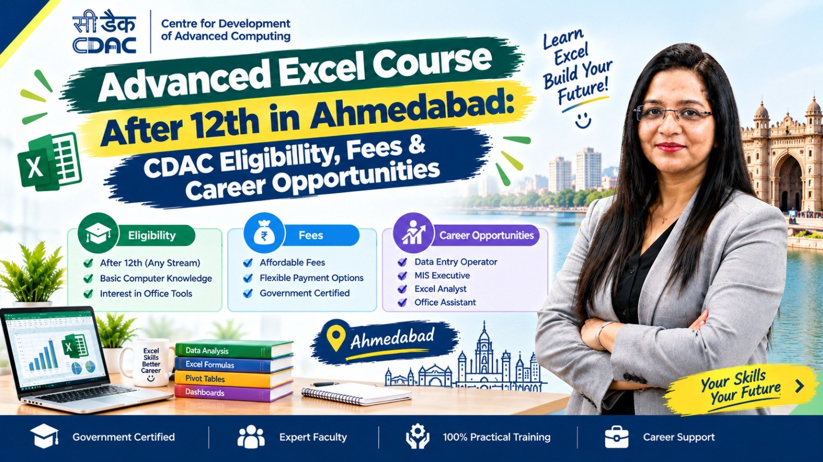 Advanced Excel Course After 12th in Ahmedabad: CDAC Eligibility, Fees & Career Opportunities