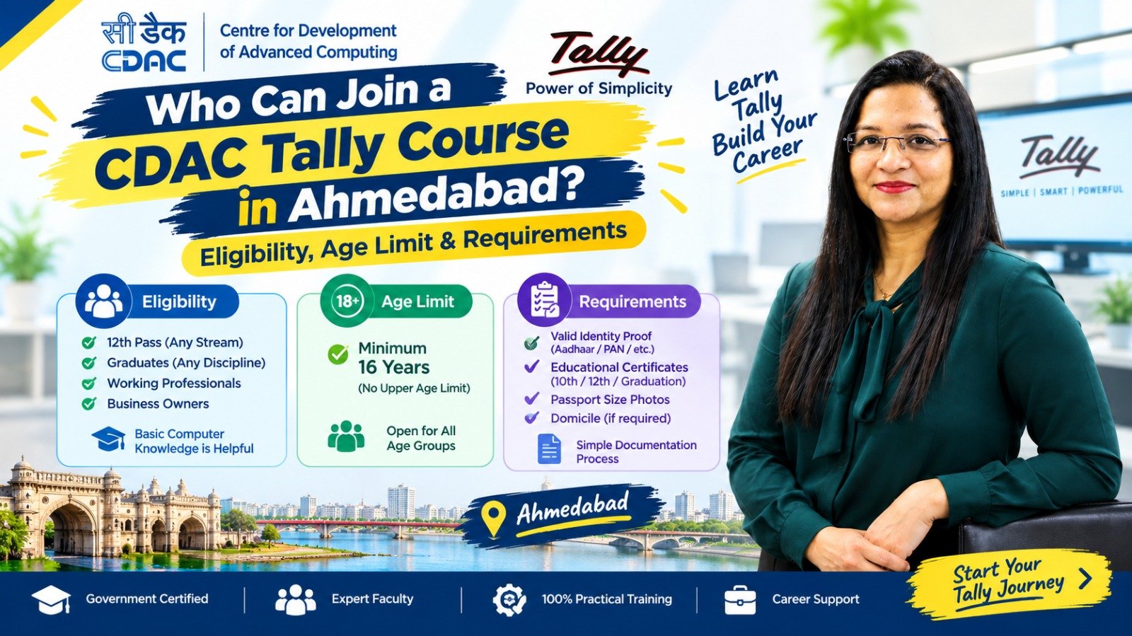 Who Can Join a CDAC Tally Course in Ahmedabad? Eligibility, Age Limit & Requirements