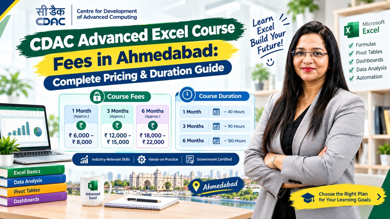 CDAC Advanced Excel Course Fees in Ahmedabad: Complete Pricing & Duration Guide