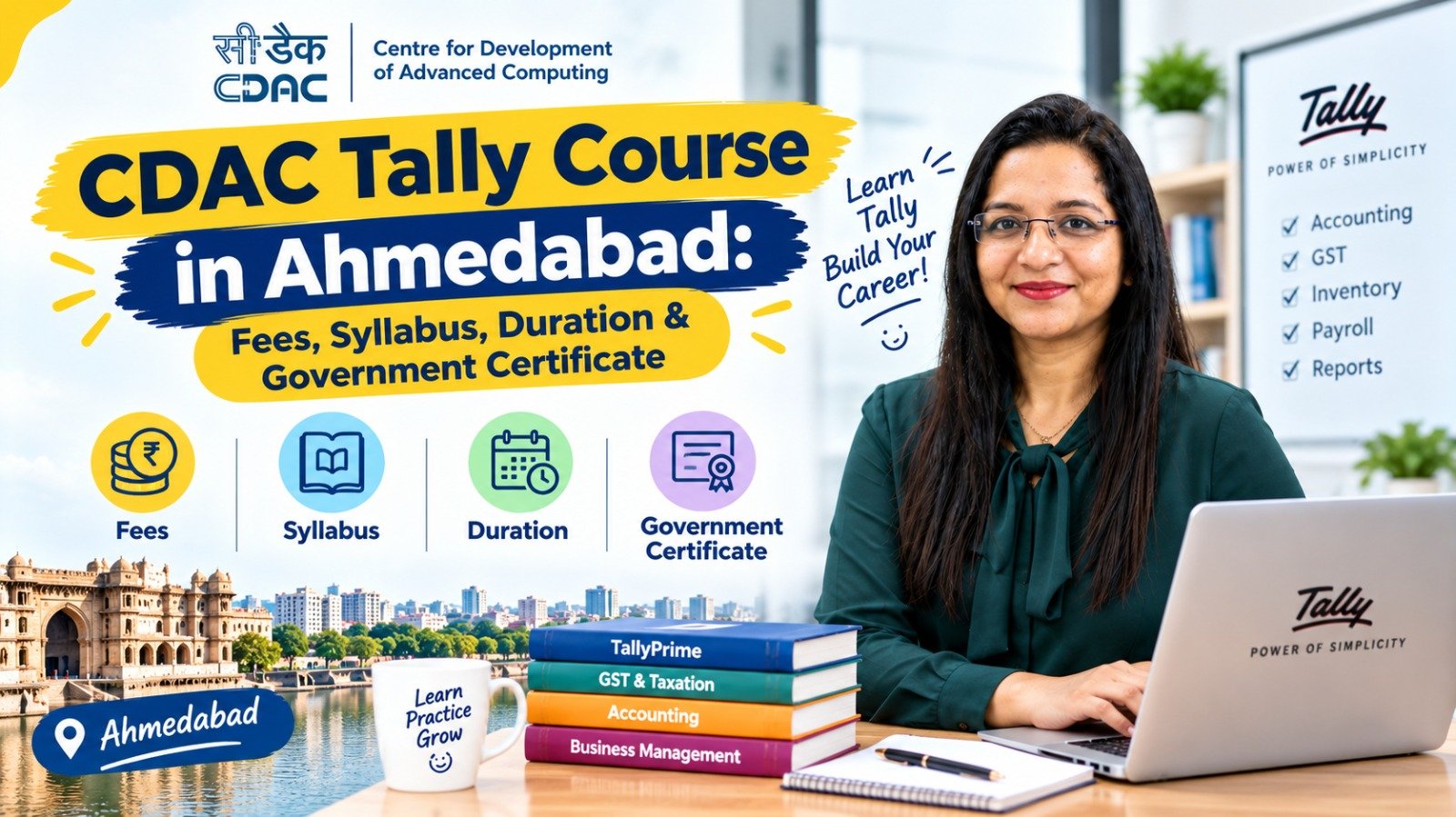 CDAC Tally Course in Ahmedabad: Fees, Syllabus, Duration & Government Certificate